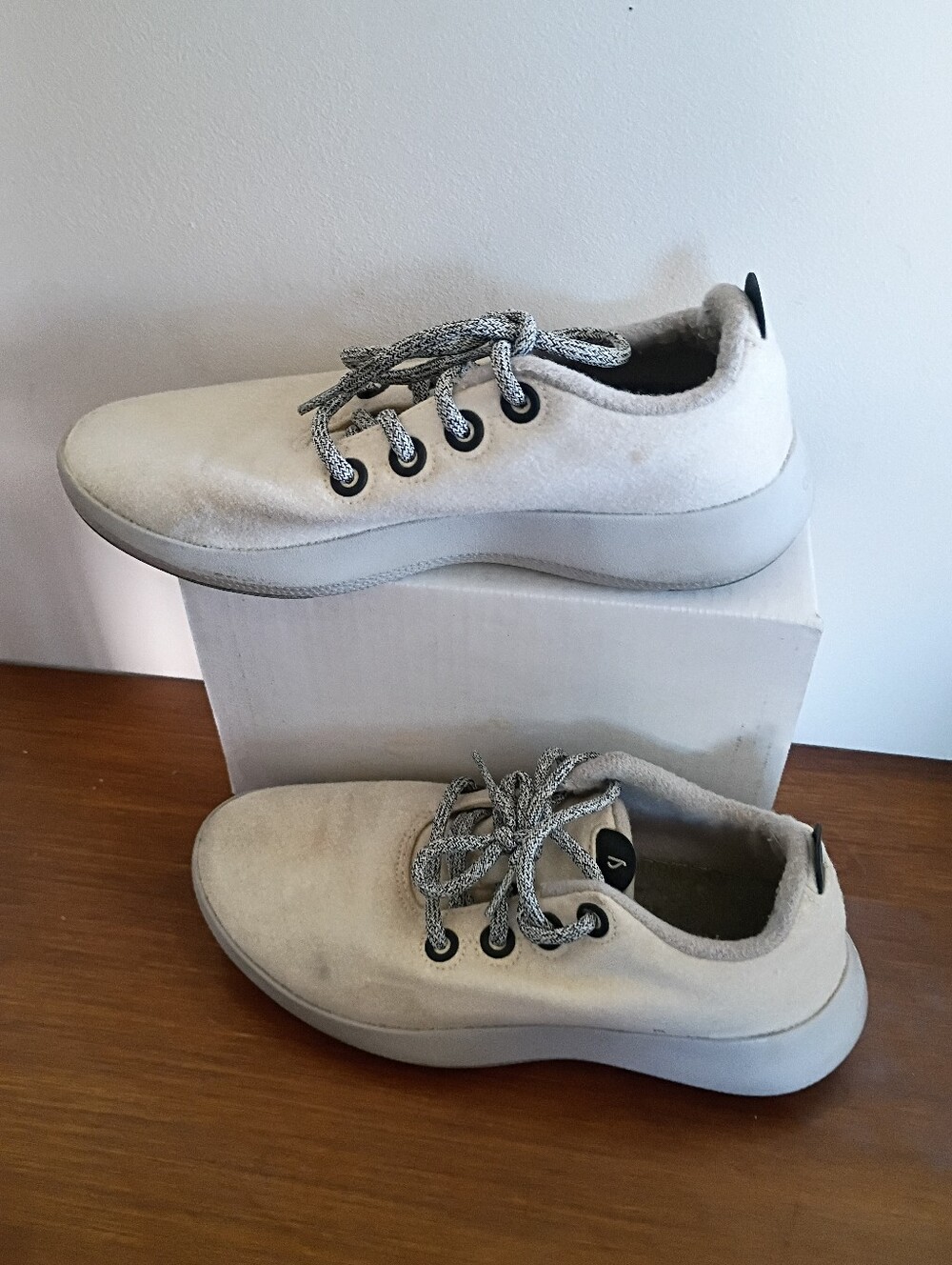 allbirds Women's Off-White Lace-Up Wool Sneakers